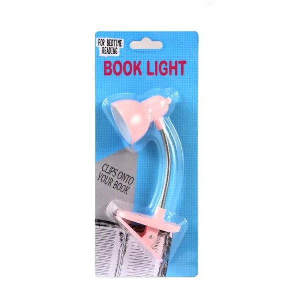 1pc Mini Led Clamp Reading Lamp Night Lights (random Color)