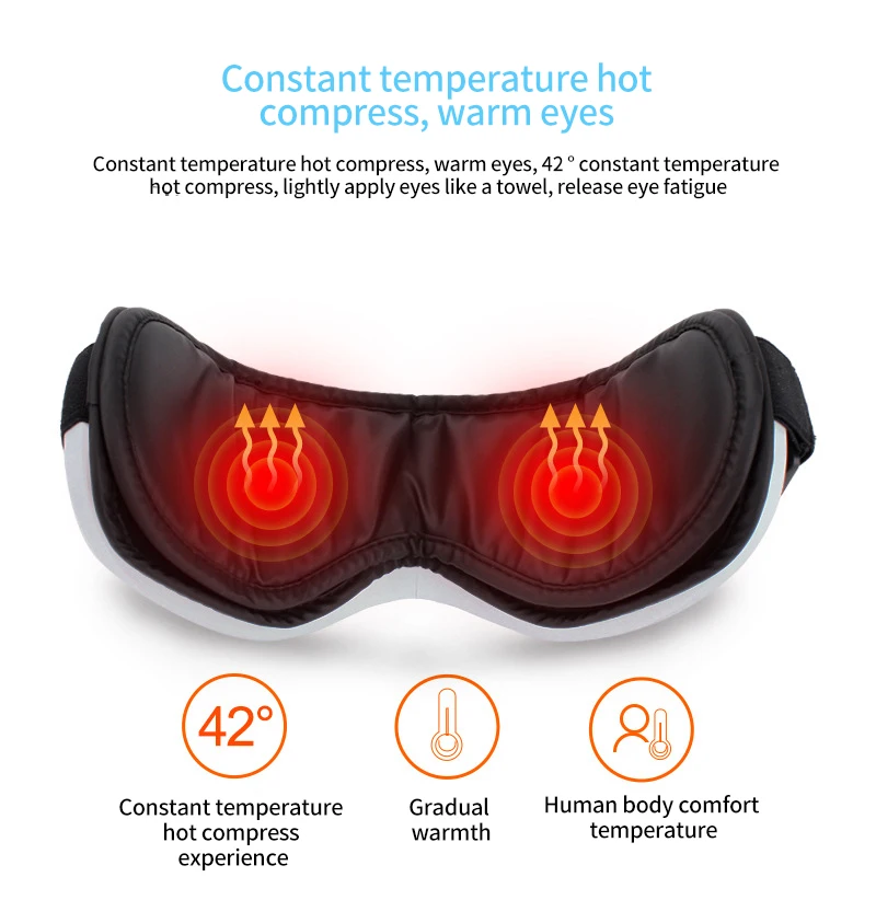 Bluetooth Music Massage Relax Glasses DC Eyes Care Device